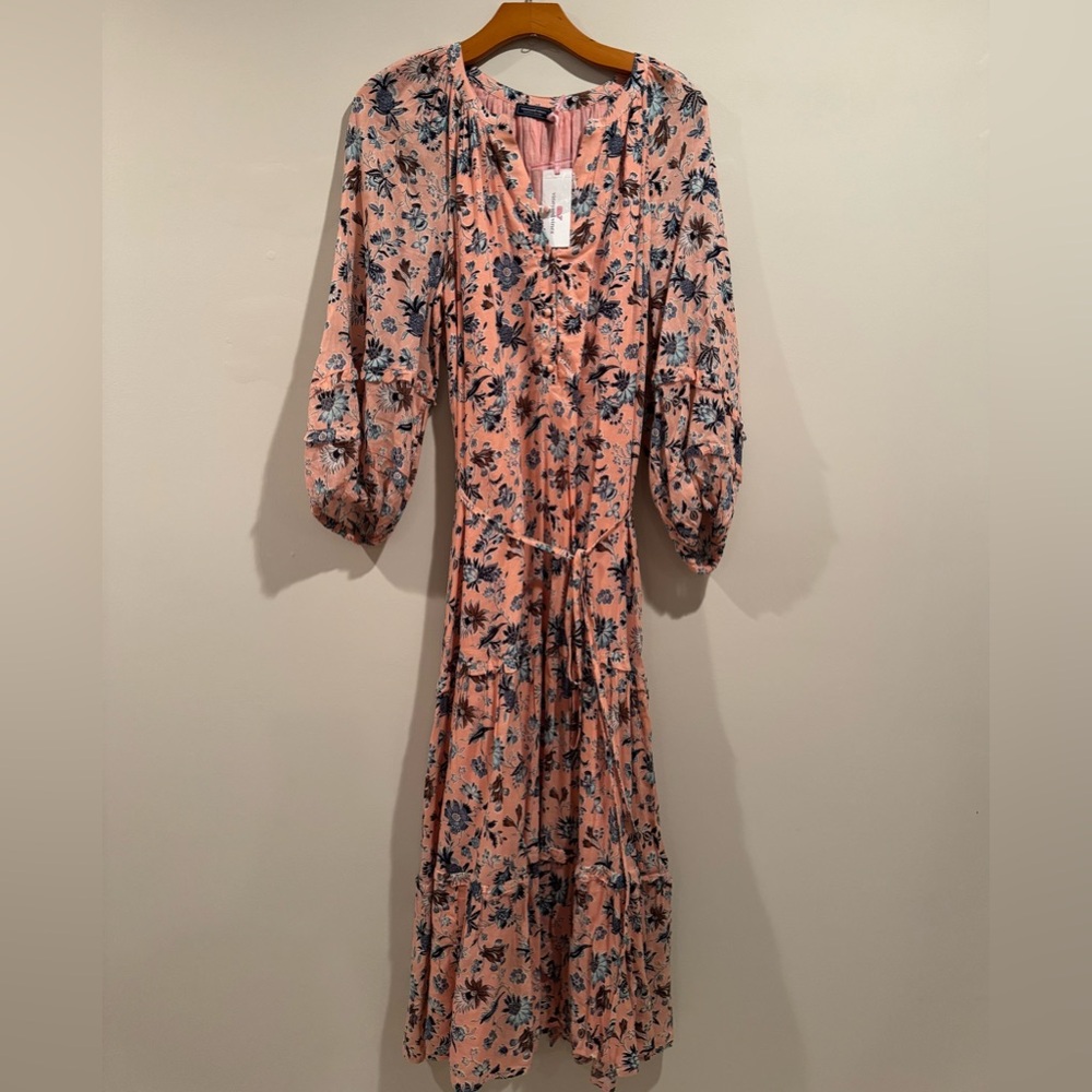 Vineyard Vines Pink Maxi Bishop Sleeves